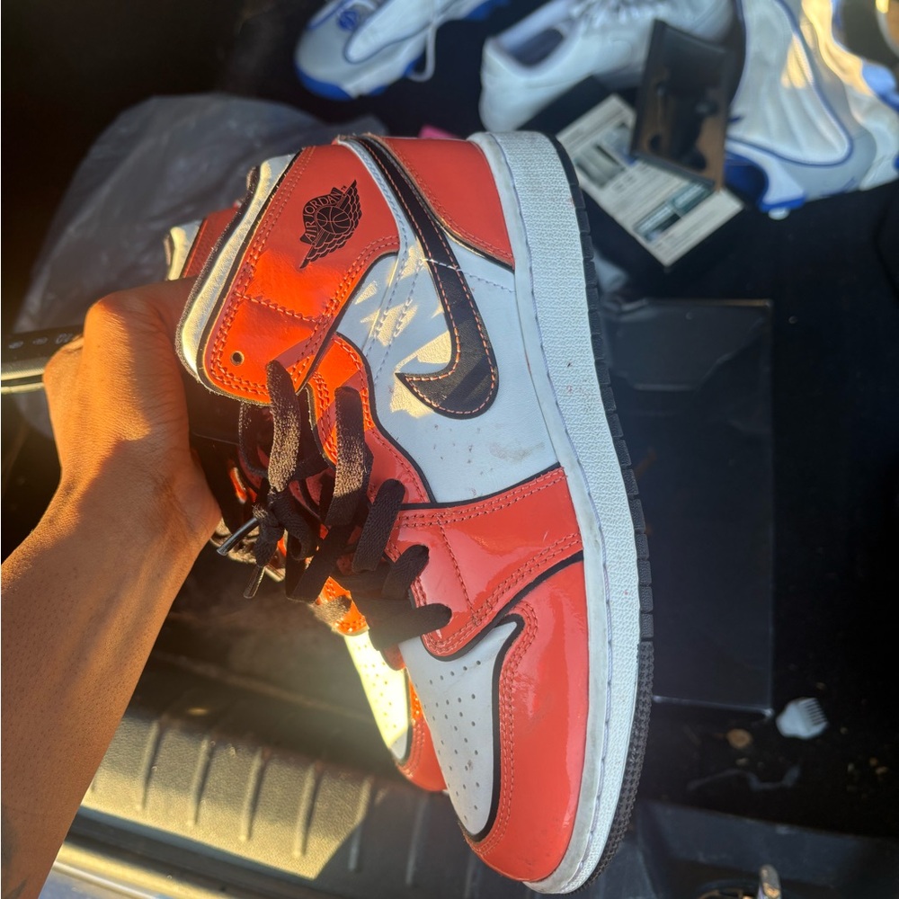 Nike Kids' Orange and White Sneakers